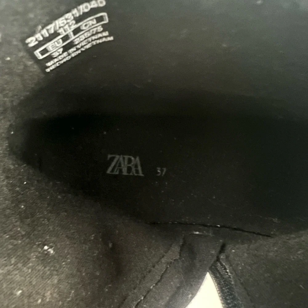 Zara Chain Black Booties - Size 37 / 6.5